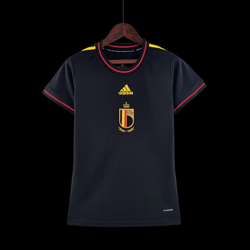 2022 Women Belgium Black Fotbollstroja