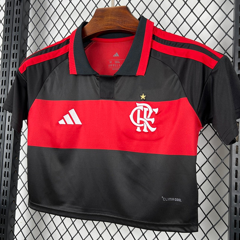 Womens Flamengo Crop Top 2026 27 Home Jersey Fotbollstroja