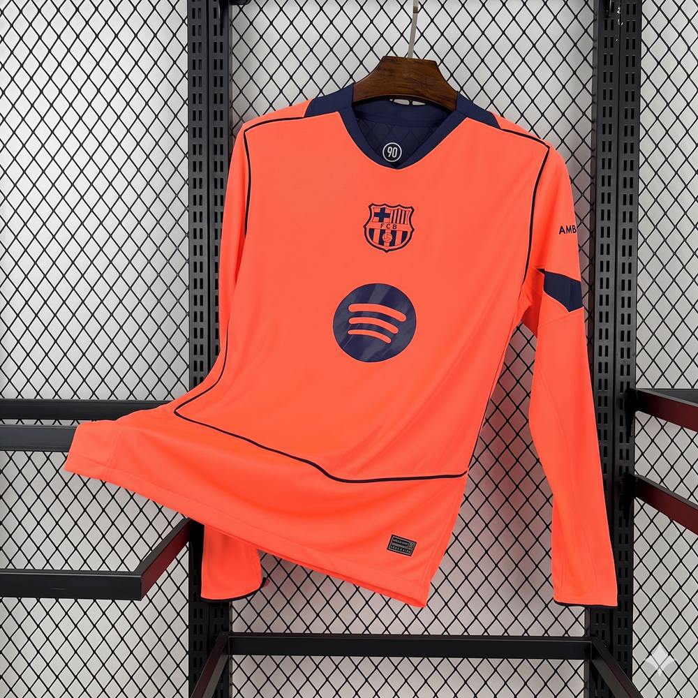 Mens Barcelona 2025-26 Third Long Sleeve Jersey