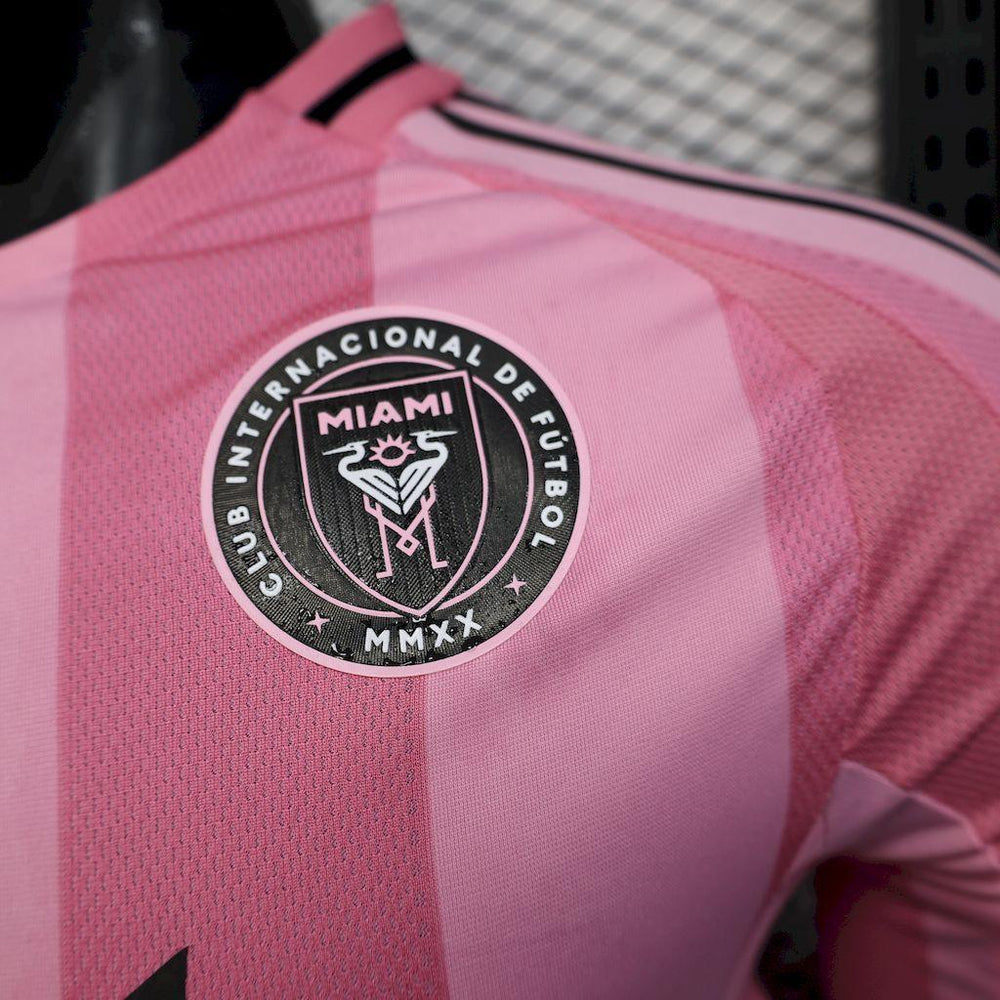 Inter Miami 2025-26 Home Long Sleeves Jersey Player Version