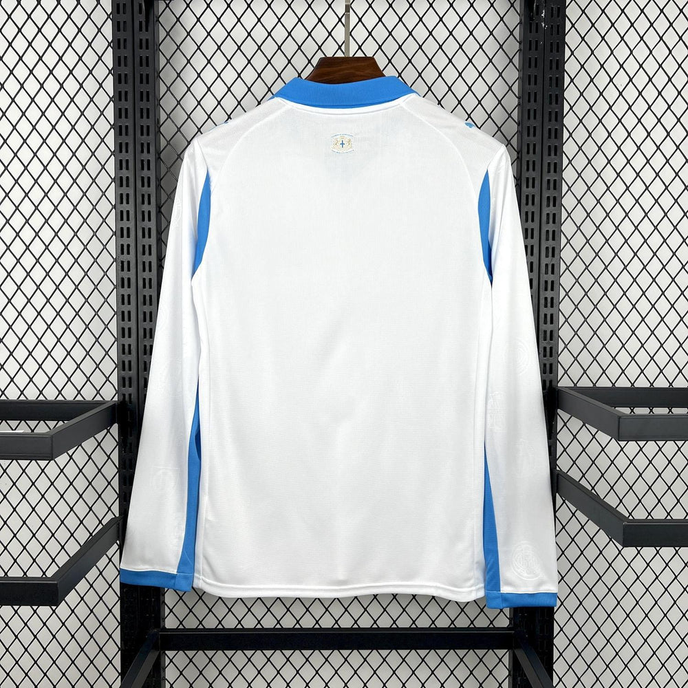 Mens Olympique Marseille 2025-26 Home Long Sleeve Jersey
