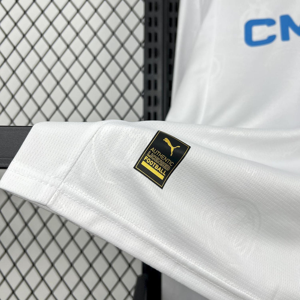 Mens Olympique Marseille 2025-26 Home Long Sleeve Jersey