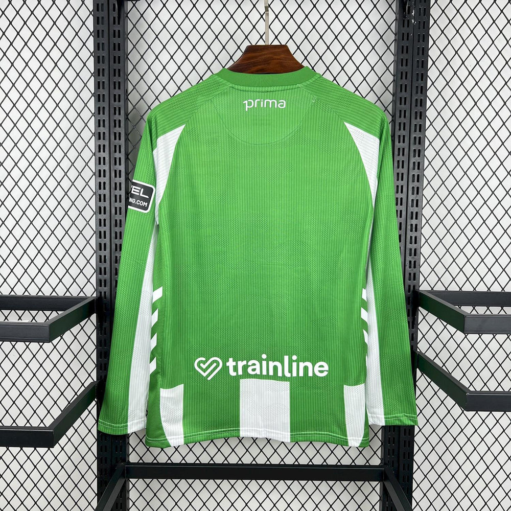 Mens Real Betis 2025-26 Home Long Sleeve Jersey
