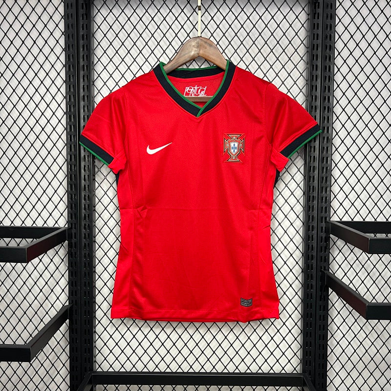 Portugal 2024 25 Euro Home Womens Jersey Fotbollstroja