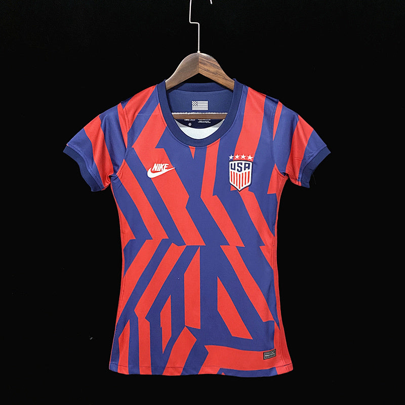 21 22 American Red Woman Fotbollstroja