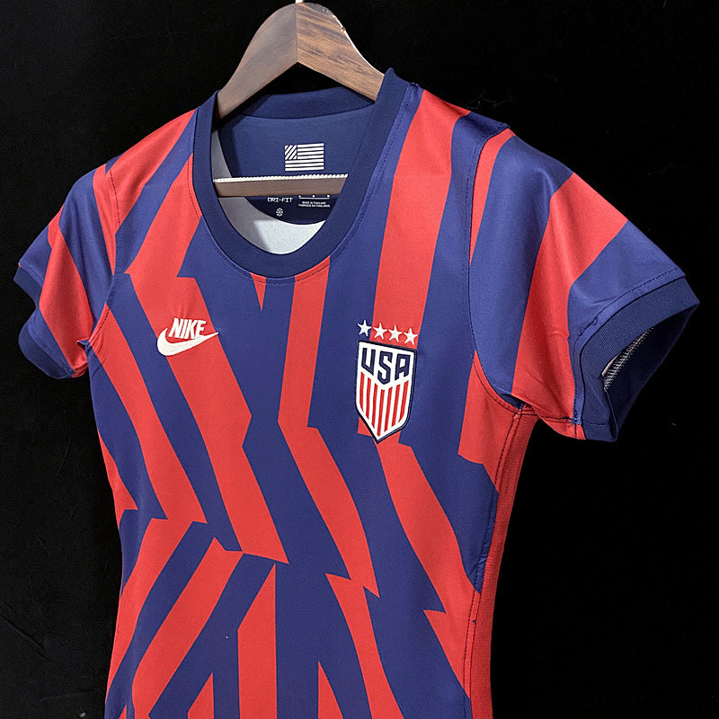 21 22 American Red Woman Fotbollstroja