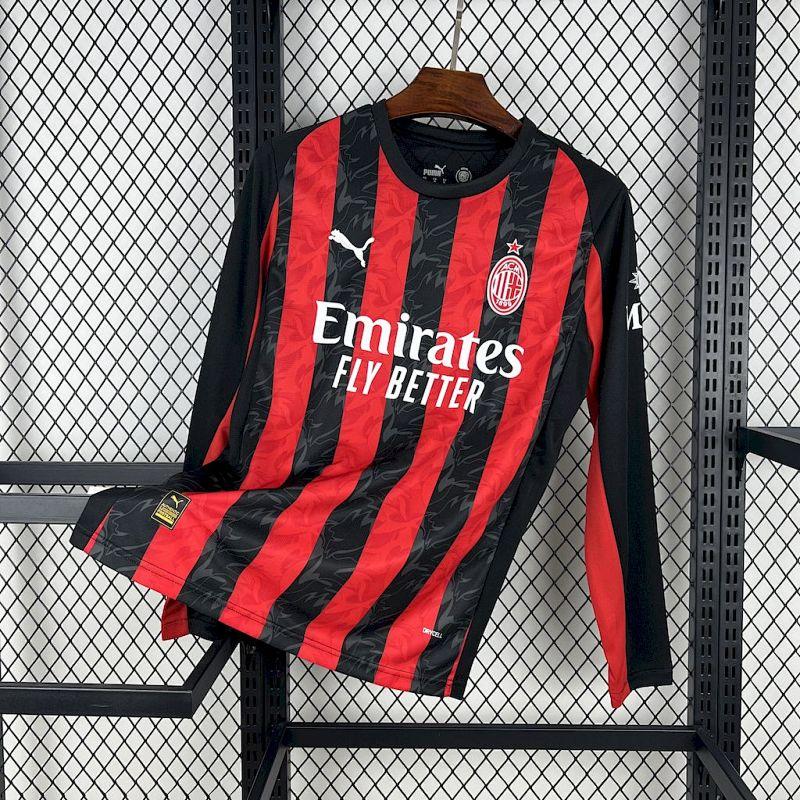 AC Milan 2025-26 Home Long Sleeves Jersey