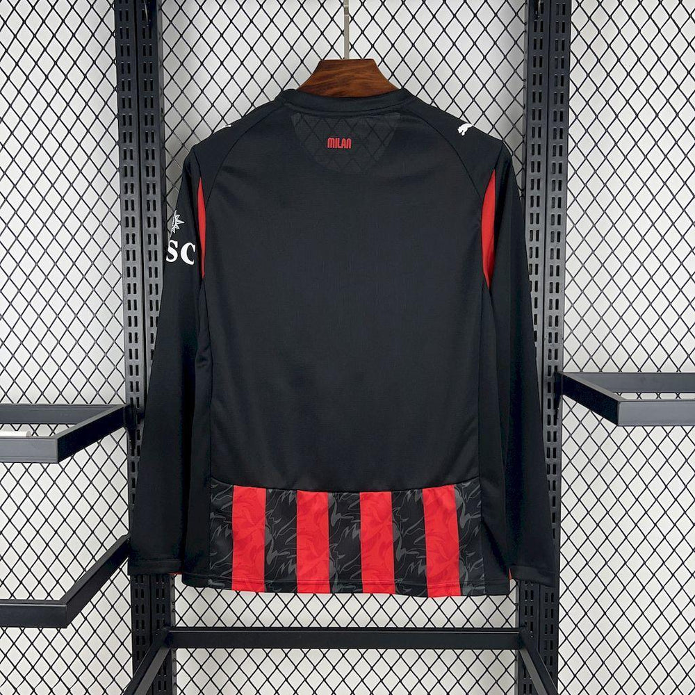 AC Milan 2025-26 Home Long Sleeves Jersey