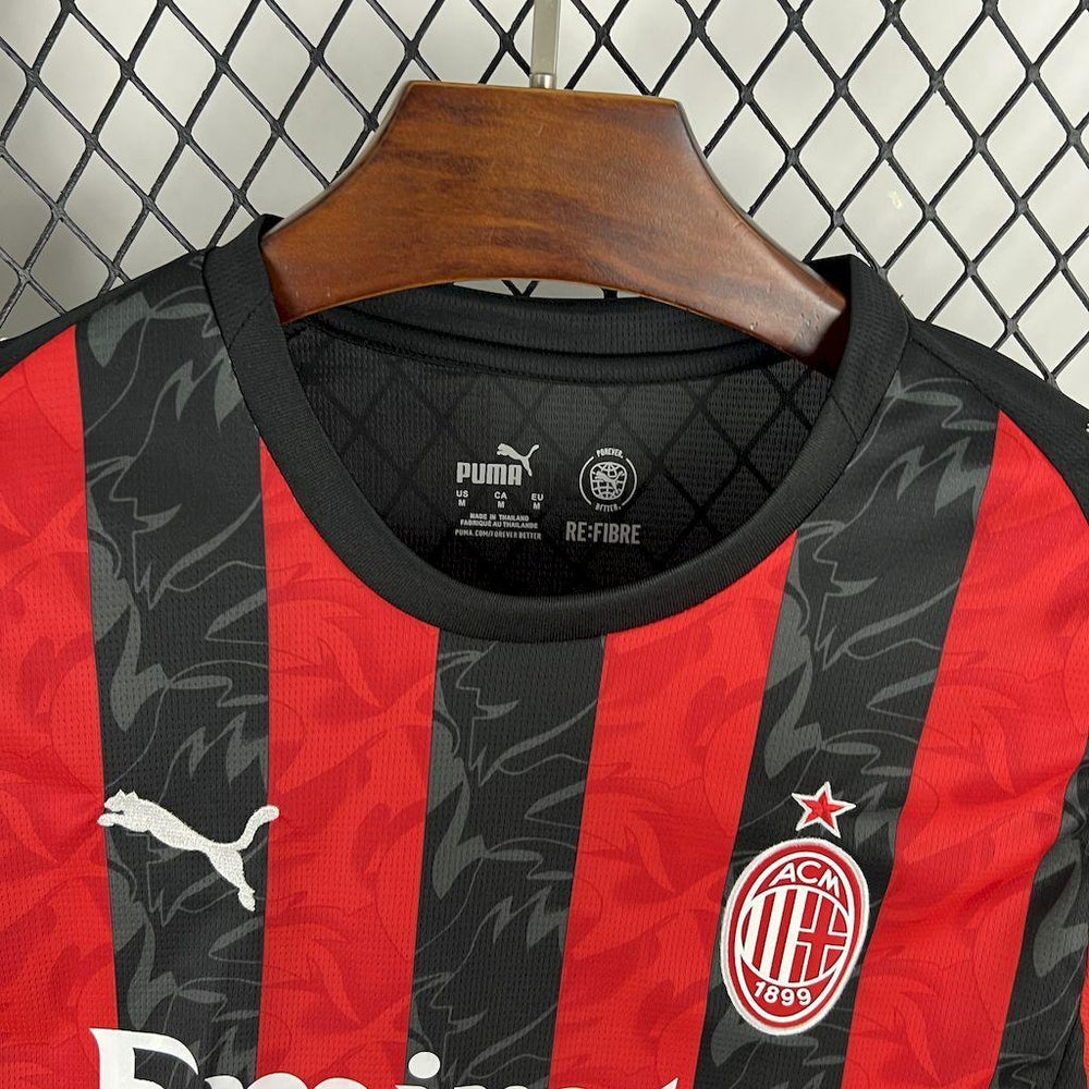 AC Milan 2025-26 Home Long Sleeves Jersey