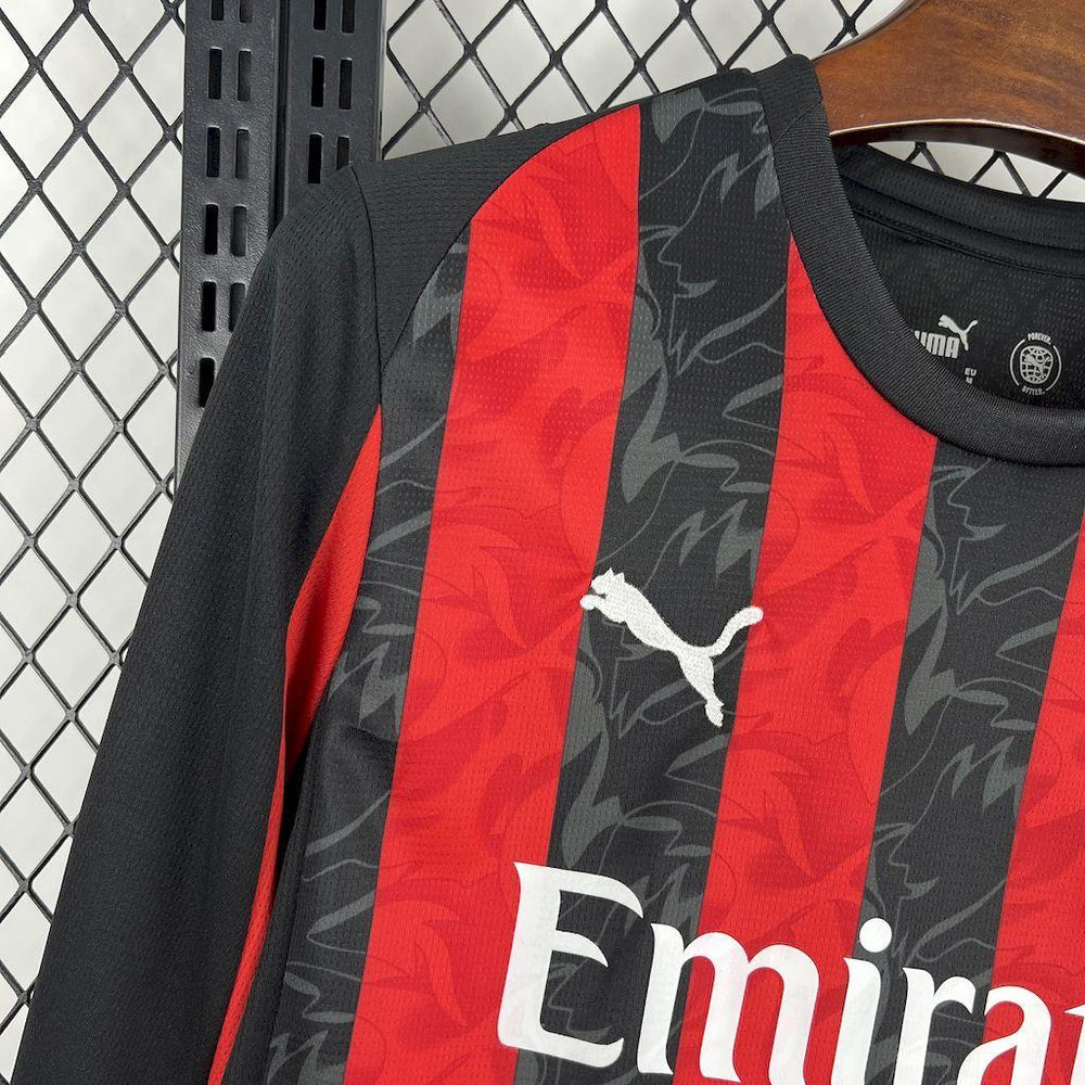 AC Milan 2025-26 Home Long Sleeves Jersey