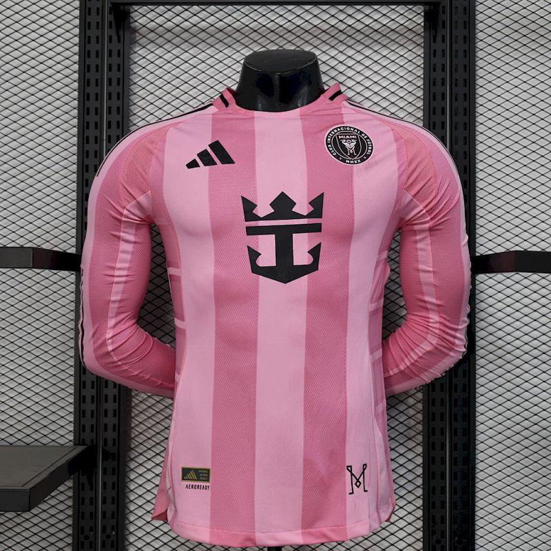 Inter Miami 2025-26 Home Long Sleeves Jersey Player Version