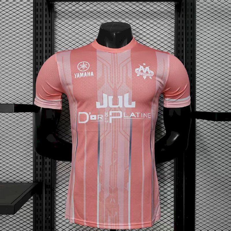 Men’s Olympique Marseille 2025-26 Pink Jersey Player Version