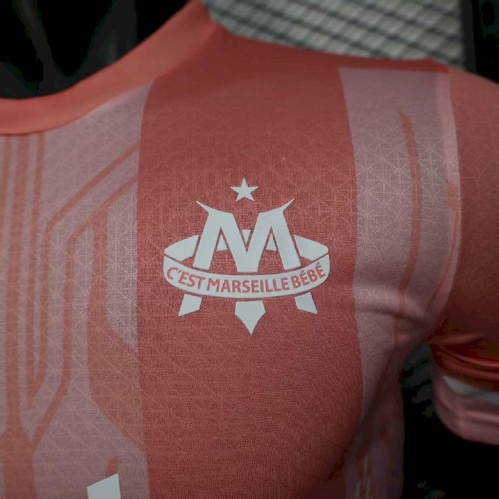 Men’s Olympique Marseille 2025-26 Pink Jersey Player Version
