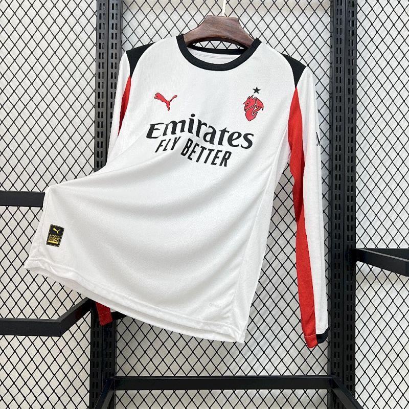 Mens AC Milan 2025-26 Away Long Sleeve Jersey