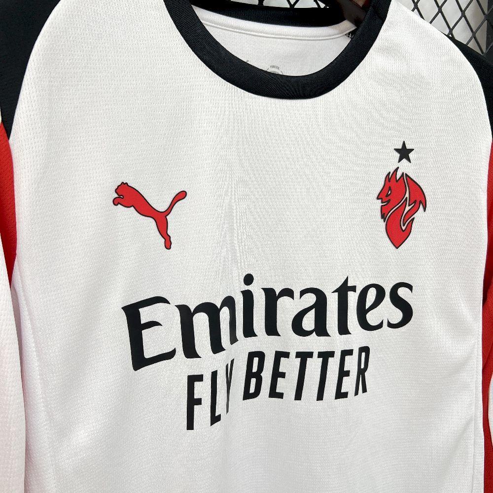 Mens AC Milan 2025-26 Away Long Sleeve Jersey
