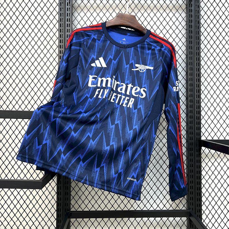 Mens Arsenal 2025-26 Away Long Sleeve Jersey