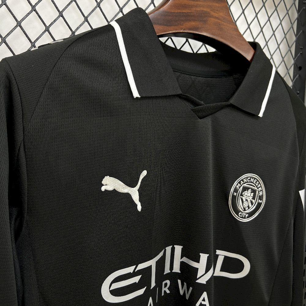 Mens Manchester City 2025-26 Away Long Sleeve Jersey
