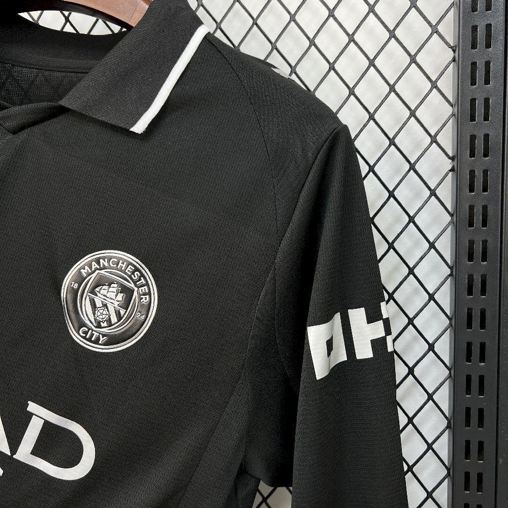 Mens Manchester City 2025-26 Away Long Sleeve Jersey
