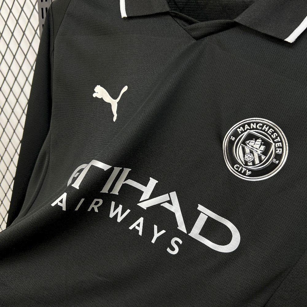 Mens Manchester City 2025-26 Away Long Sleeve Jersey