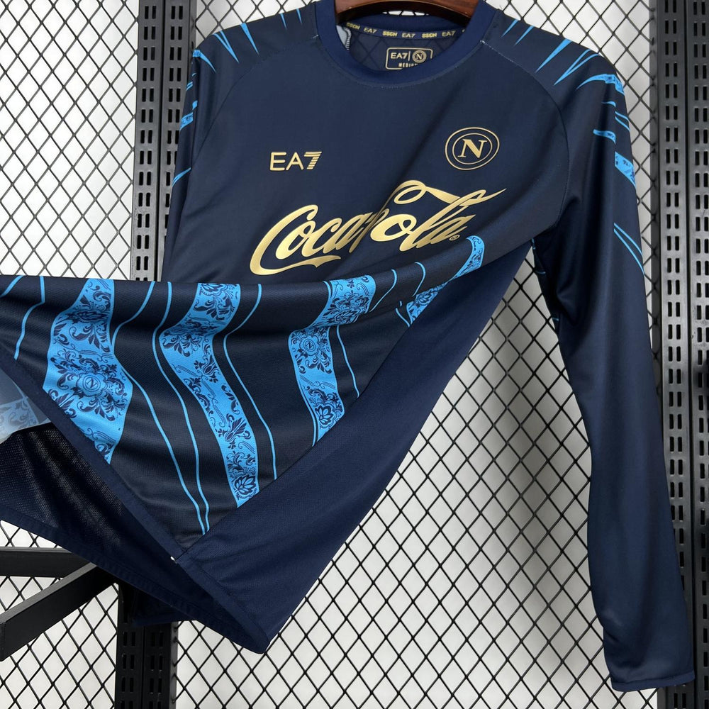 Mens Napoli 2025-26 Pre-match Long Sleeve Jersey