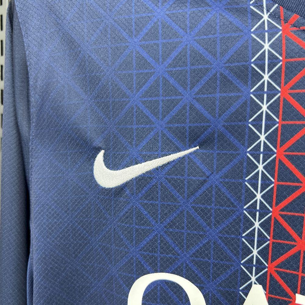 Mens Paris Saint-Germain 2025-26 Home Long Sleeve Jersey