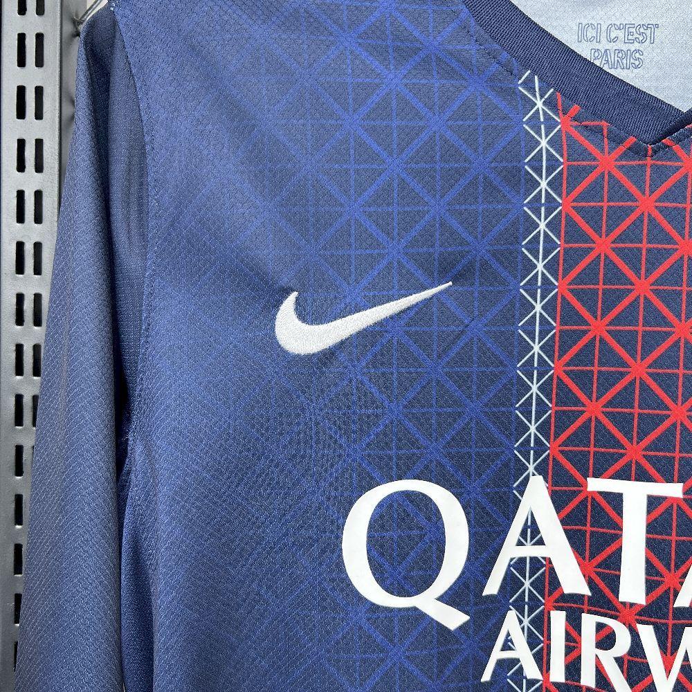 Mens Paris Saint-Germain 2025-26 Home Long Sleeve Jersey