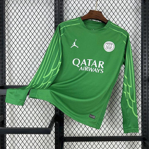 Paris Saint-Germain 2025-26 Green goalkeeper Long Sleeves Jersey