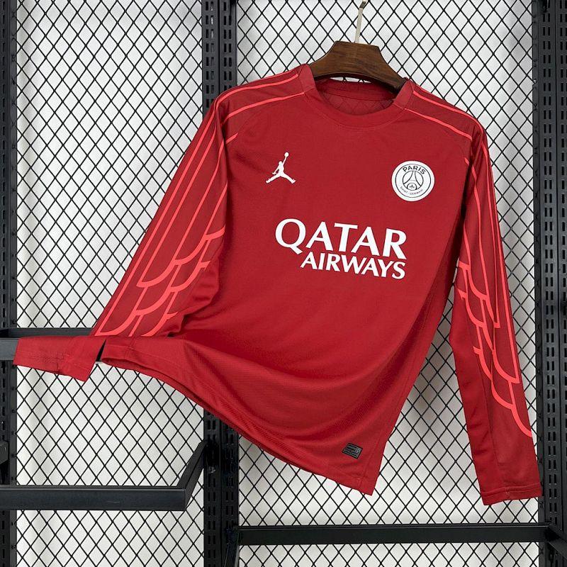 Paris Saint-Germain 2025-26 Red goalkeeper Long Sleeves Jersey