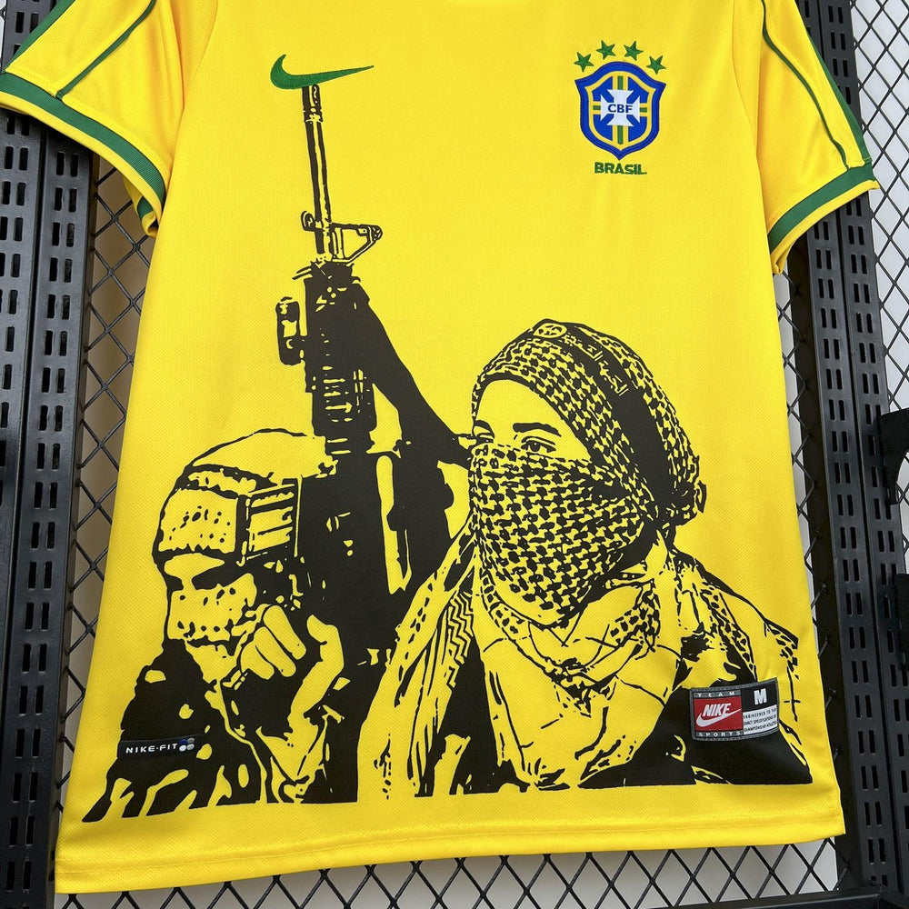 Retro Brazil x Soldier 1998 Home Jersey