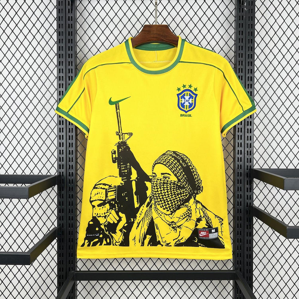 Retro Brazil x Soldier 1998 Home Jersey