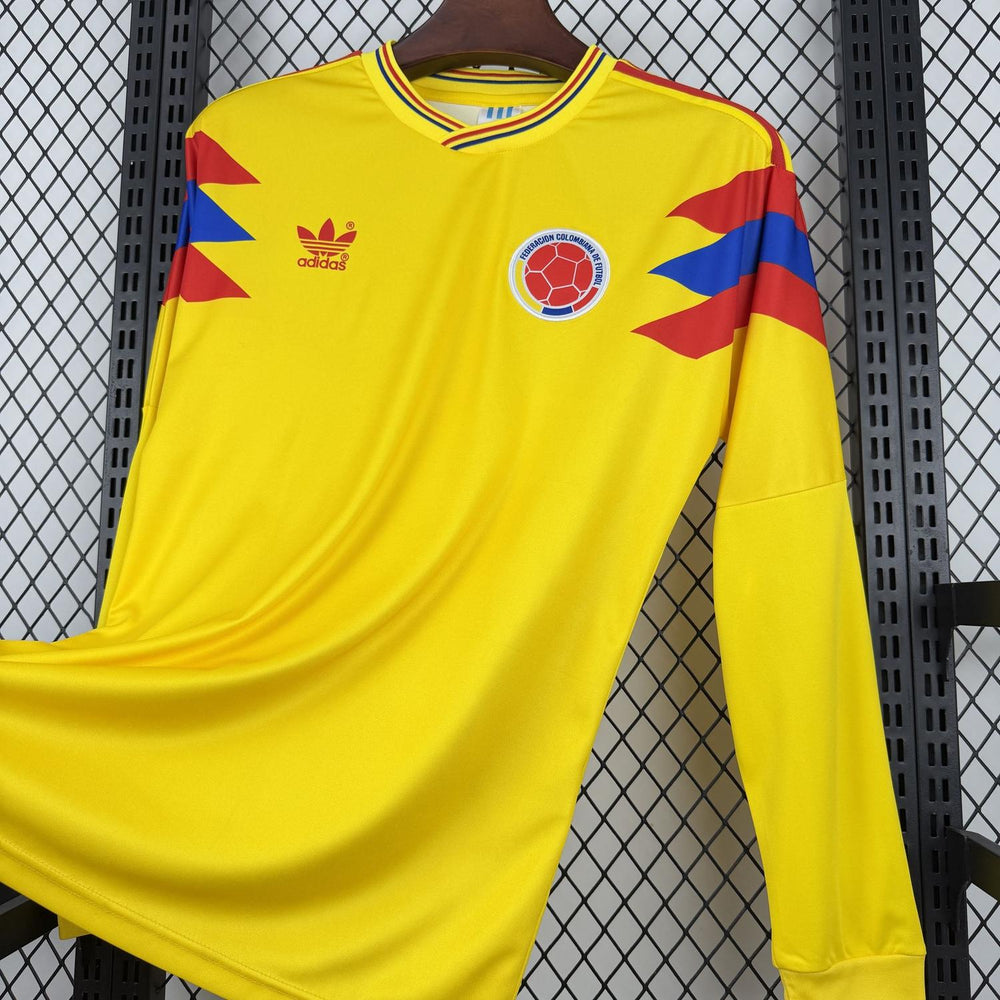 Retro Colombia 1990 Home Long Sleeve Jersey