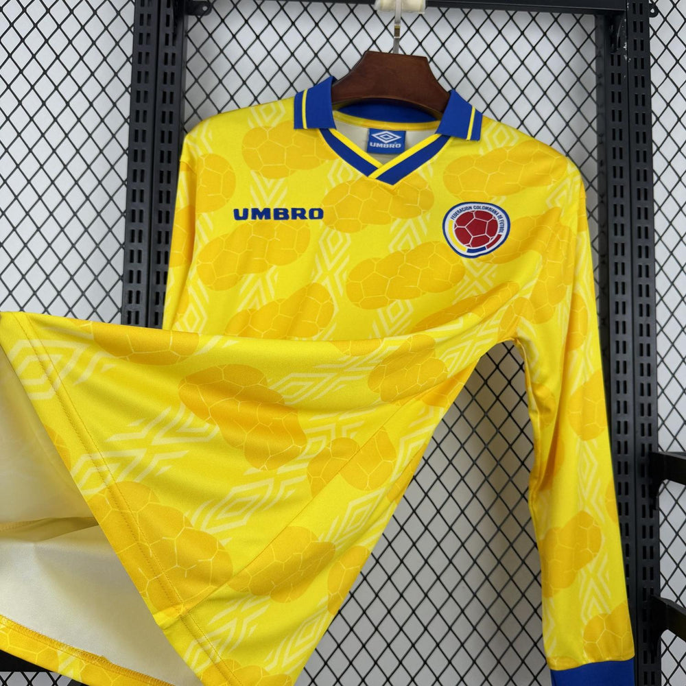 Retro Colombia 1994 Home Long Sleeve Jersey