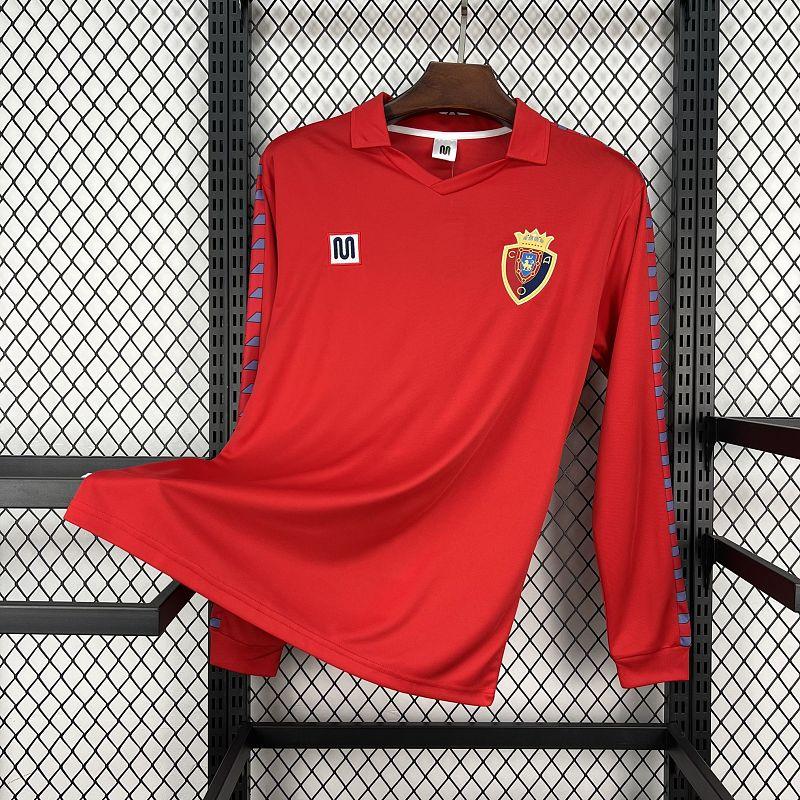 Retro Real Zaragoza 1983-84 Home Long Sleeve Jersey