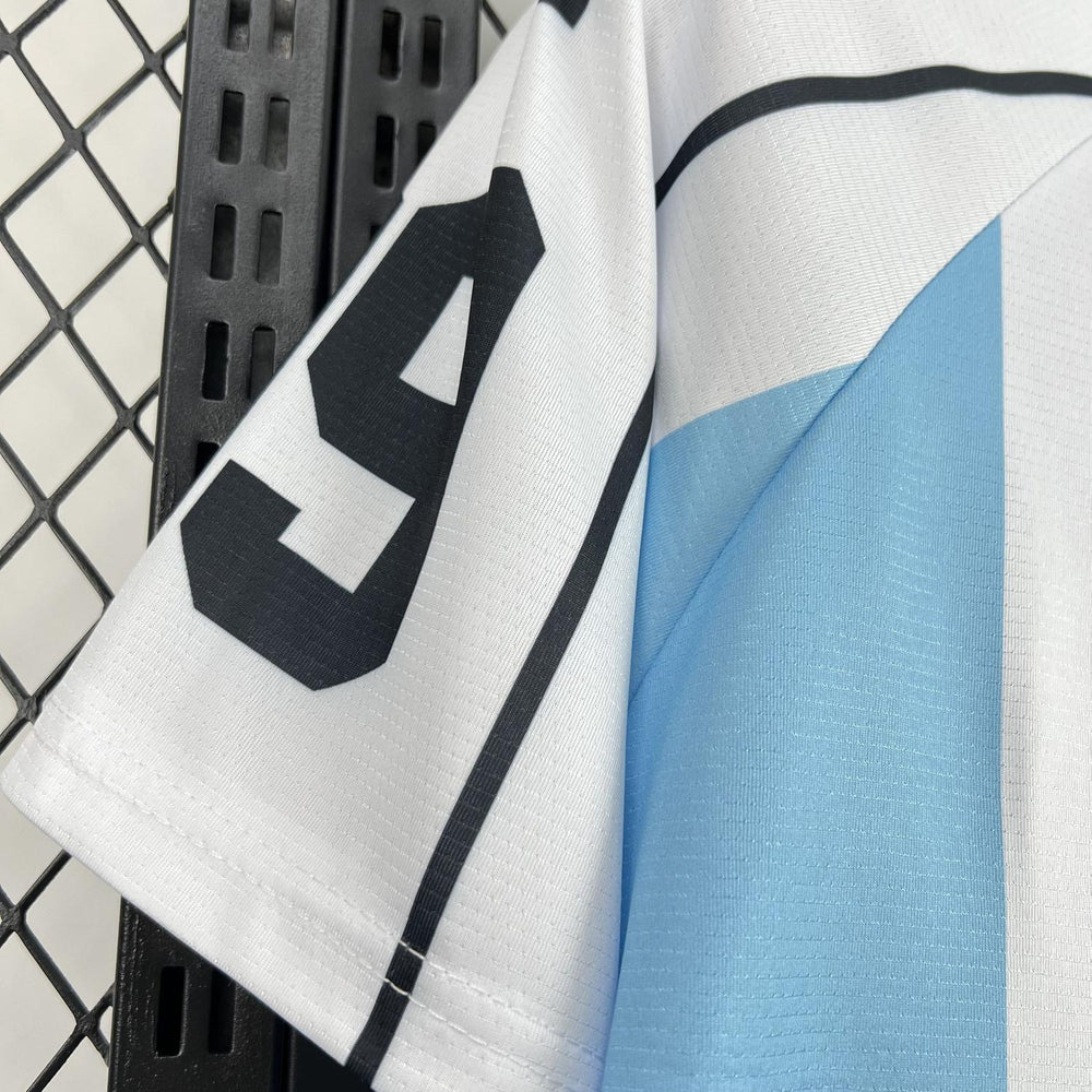 Light Blue Striped 2026 Style V-Neck Soccer Tröja